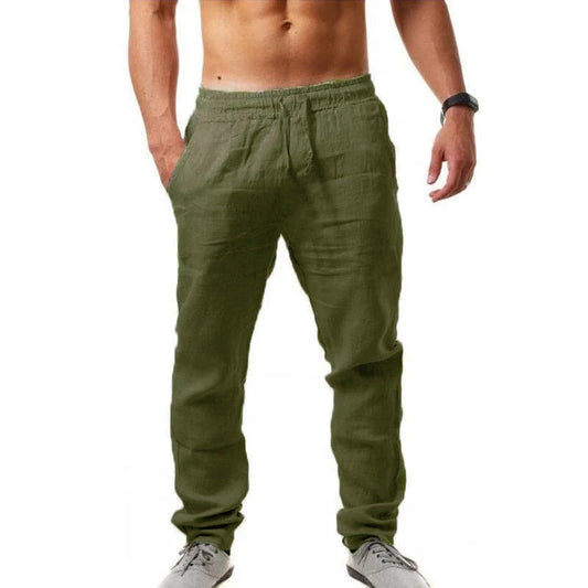 pantalon en lin (kaki)